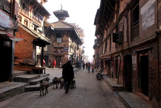 ネパールを歩く　9　バクタブルのバザール_e0048413_22292059.jpg