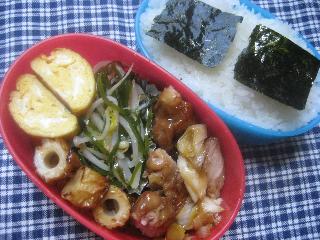 鶏の照り焼き弁当_e0175021_16293313.jpg