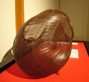 伝統工芸士 森上仁作 竹製 豊後篭 掛花篭 花生 共箱