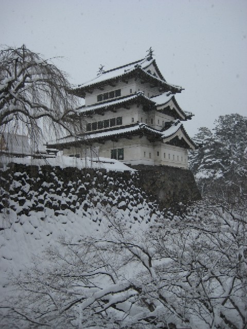 冬の津軽を歩く(2)弘前城の雪燈籠まつり_c0013687_2221234.jpg