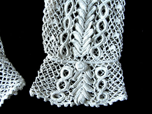 Vintageかぎ針編みレース 刺しゅうパネル 大判 マルチカバー Vintage