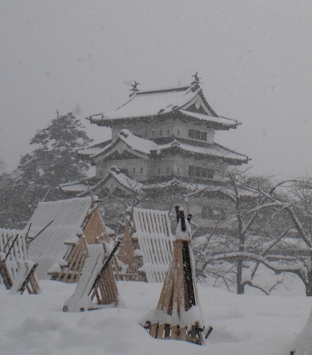 冬の津軽を歩く(2)弘前城の雪燈籠まつり_c0013687_2225397.jpg