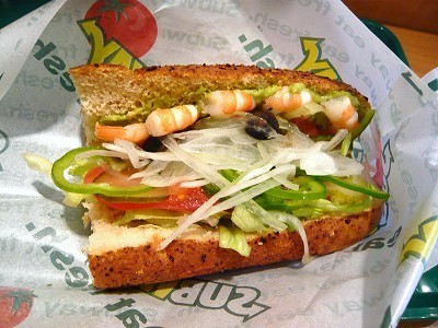 SUBWAY * えびアボカド : よもの思い出日記 SUBWAY * えびアボカド : よもの思い出日記