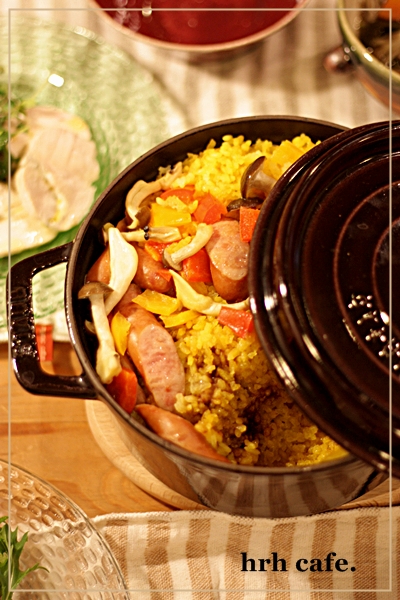 ストウブ鍋で簡単パエリア♪ : はるひごはん。