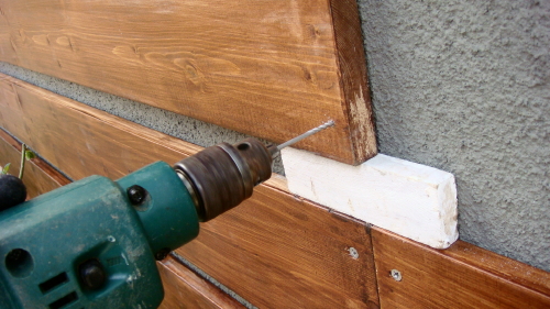 板を貼りました 否 貼ってもらいました Soleilの庭あそび 布あそび