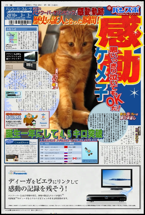 スポーツ紙の一面を飾る猫_c0025187_20142532.jpg