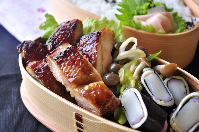 鶏の醤油漬け照り焼き弁当_b0171098_83518.jpg