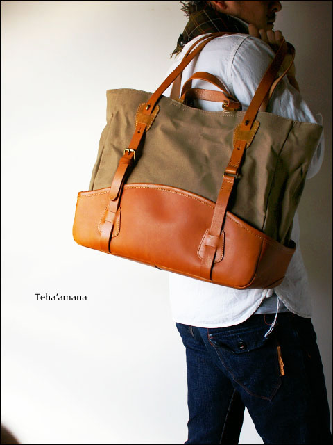 TEHA\'AMANA [テハマナ] MACHINEWORK [2Way Tote /L] beige No.031003_f0051306_13142269.jpg