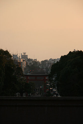 鶴岡八幡宮の夕暮れ_f0048546_6181274.jpg