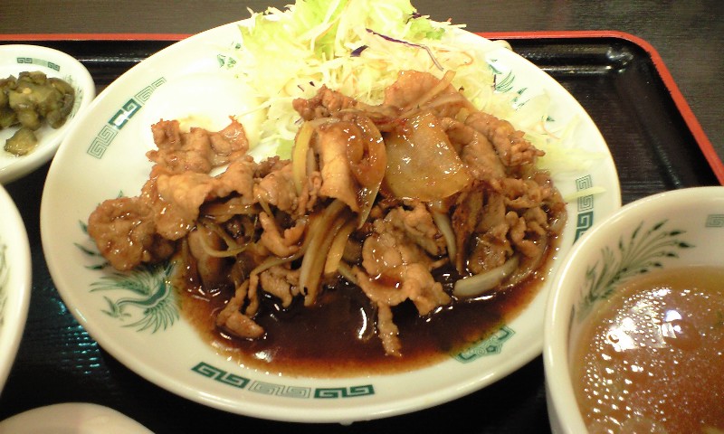 生姜焼き定食@日高屋_c0205224_23393088.jpg