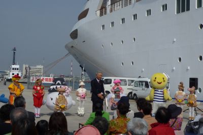 壱岐島チャータークルーズ船入港歓迎式典 市長活動記録