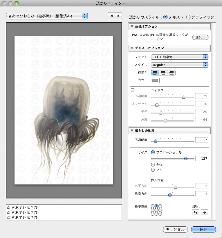 Lightroom 3 の透かしエディター_f0077521_21271556.jpg