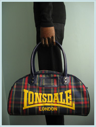 LONSDALE(ロンズデール)/タータンチェックボストンバッグ Navy LONSDALE(ロンズデール)/タータンチェックボストンバッグ Navy