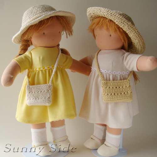 春はそこまで ウォルドルフ人形服 小花ブレードワンピース Sunny Side ウォルドルフ人形ｃ体 ｂ体手作り服