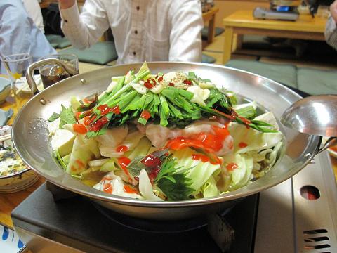 モツ鍋と鯛茶漬け_b0019674_20465549.jpg