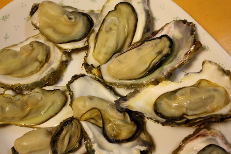 牡蠣を酒蒸しにして食す 4月5日_f0113639_19225865.jpg
