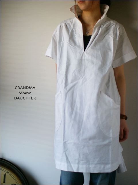 GRANDMA MAMA DAUGHTER [グランマ・ママ・ドーター] オックス チュニック [WHITE] _f0051306_0311230.jpg