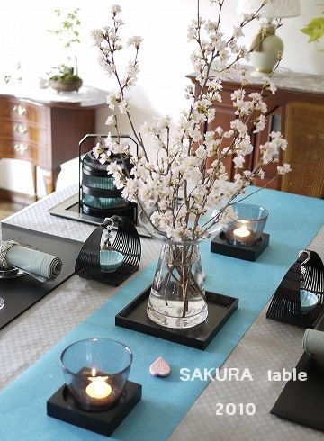 おうちでお花見 ２人でお茶を