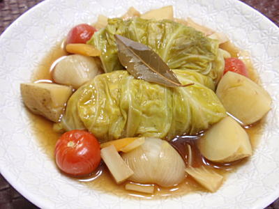 野菜だけで作るロールキャベツ（レシピ付）_c0027666_12541713.jpg