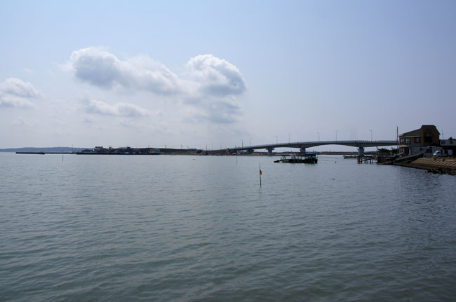 橋の上から・・十三湖と日本海♪_a0136293_15184239.jpg