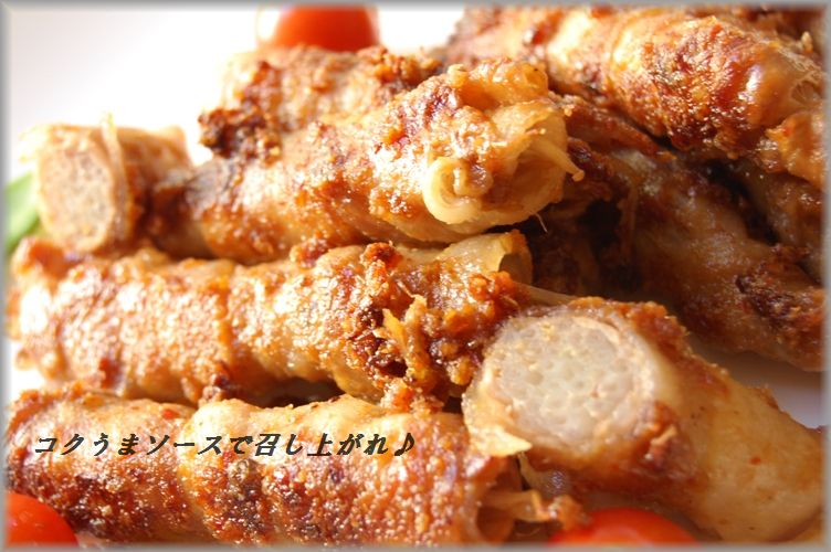 もやしの豚バラ巻きバター豆板醤ソース♪_d0104926_424851.jpg