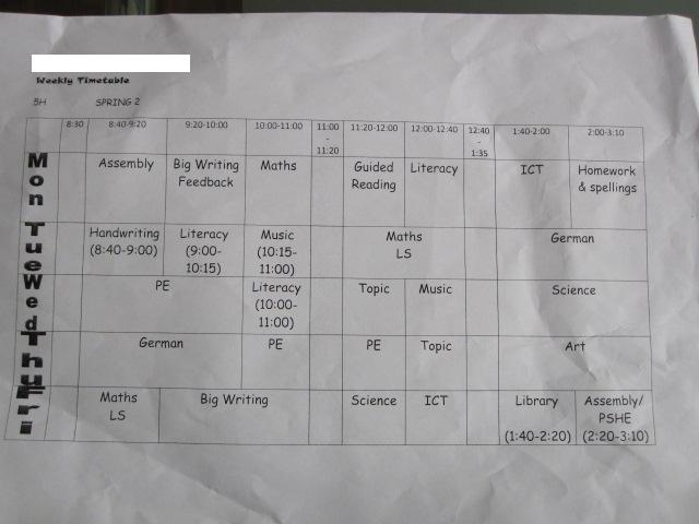 学校の時間割と即席トマト煮_e0178312_18475854.jpg