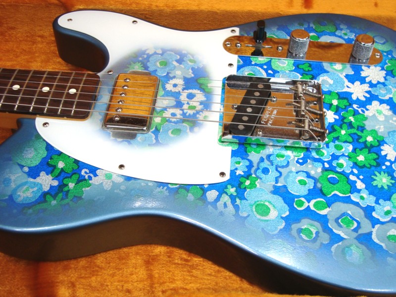 □レア！Fender USA Telecaster Blue Flower（リフィニッシュ） Mr 