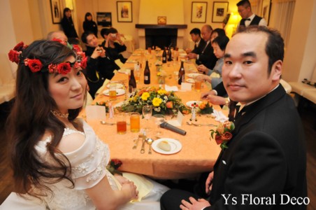 花冠&リストレット 赤いプリザーブドフラワーで_b0113510_0122589.jpg