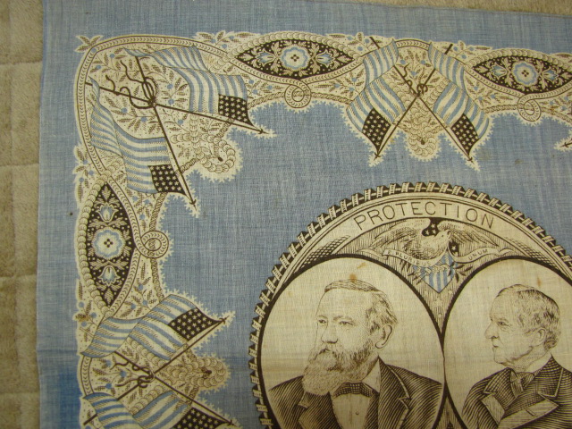 1800\'s　BENJAMIN HARRISON&LEVI P.MORTON　VINTAGE　BANDANA　_f0233425_21563.jpg