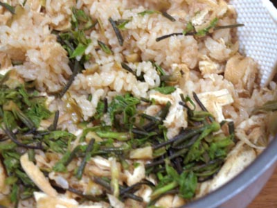 ☆レシピ・山菜・コシアブラの炊き込みご飯☆_c0092953_5581795.jpg