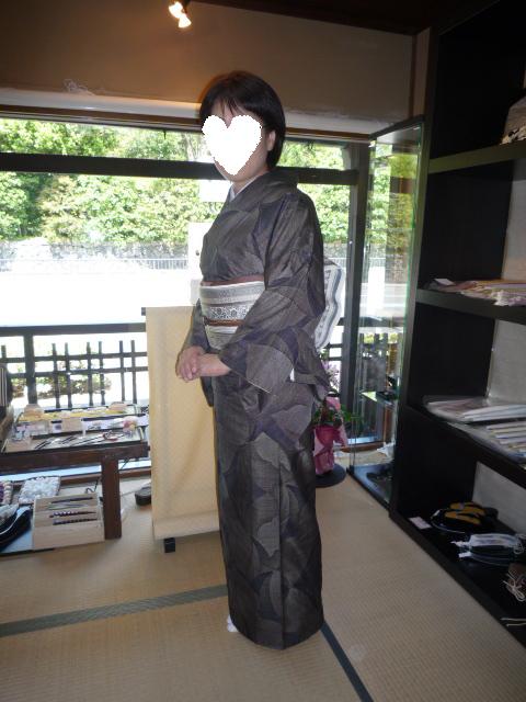 今日のお客様・大島紬のお洒落な着こなし。 : きもの 鶴のブログ