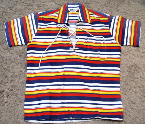60\'S マルチボーダーレースUP シャツ!_c0144020_013619.jpg