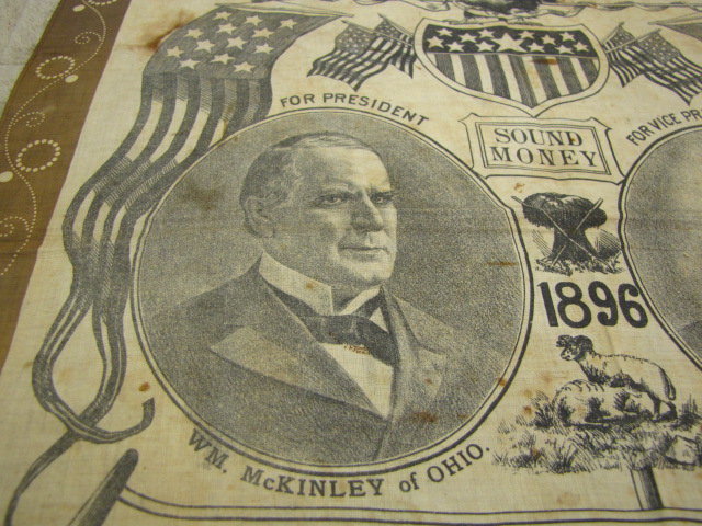 1896\'s WM.McKINLEY  &  GARRET A. HOBART★POTECTION★BANDANNA_f0233425_7591639.jpg