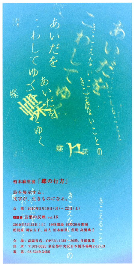 柏木麻里展「蝶の行方」@ 森岡書店_e0185645_2136382.jpg