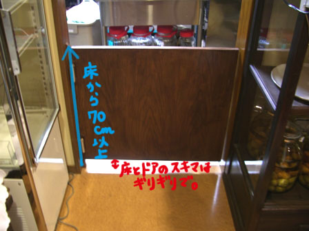 厨房とホールを仕切るドアをつけます おうちレストラン ｉｎ 入間市 創作イタリわ料理 カメマン