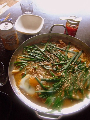 2010年4月25日（日）豚あさりキムチ鍋＆後日うどん_b0127948_16525111.jpg