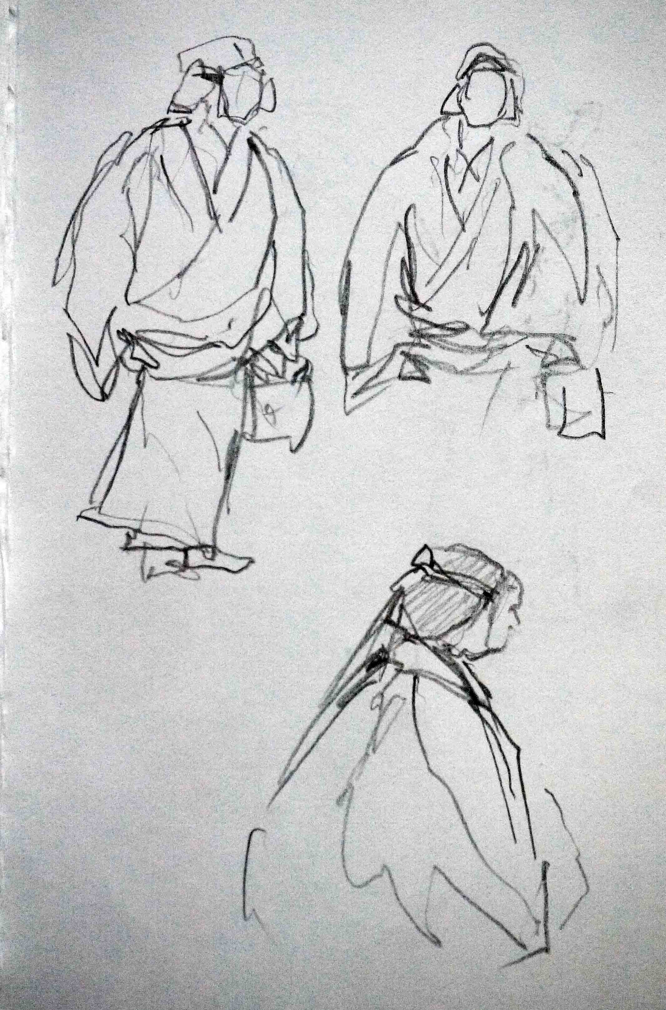 須田国太郎の素描に憧れて 舞台寸描（1） : kameの足跡きのう今日