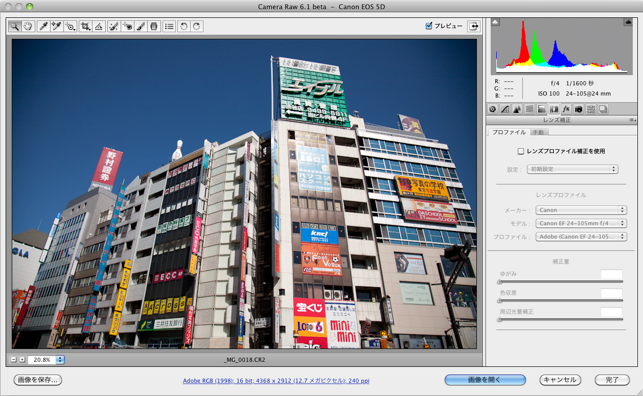 待望のCamera Rawレンズ歪曲補正です!\(^o^)/_f0077521_8382133.jpg