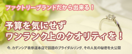 予算を気にせず、ワンランク上のクオリティを!|婚約指輪_f0218886_2045013.jpg