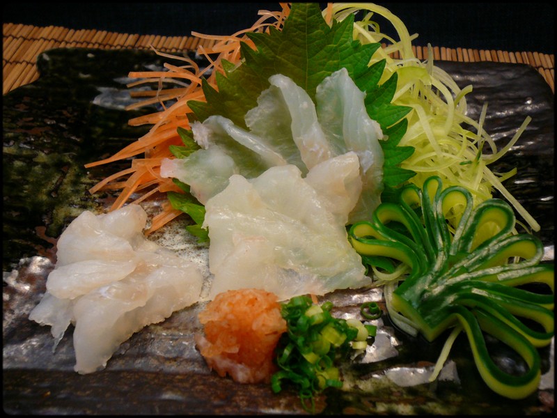 オニオコゼの刺身 魚と野菜と私と和ノ香