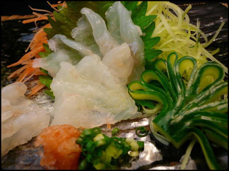 オニオコゼの刺身 魚と野菜と私と和ノ香