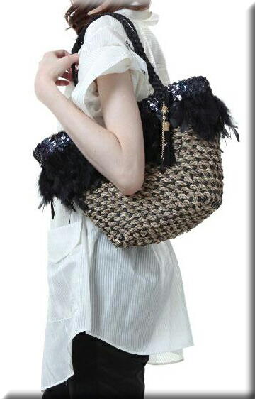 5351 POUR LES FEMMES デコカゴBAG BLACK_a0089359_0314666.jpg