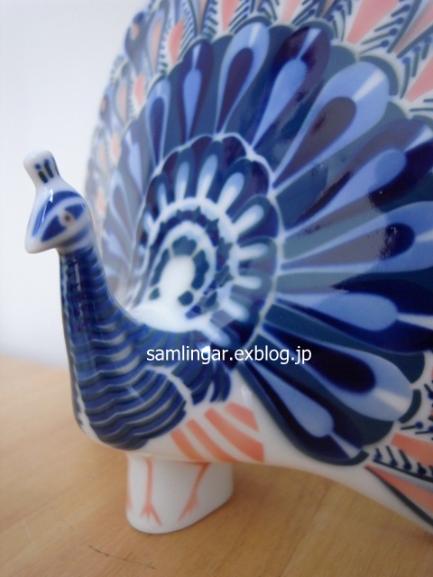 ◯サルガデロス　陶器製　孔雀　置物オブジェ ◯サルガデロス 陶器製 孔雀 置物オブジェ