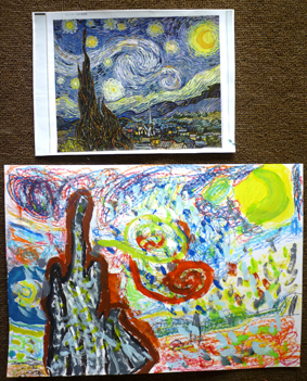 ゴッホの模写 アトリエkucca 絵画造形教室 ゴッホの模写 アトリエkucca 絵画造形教室