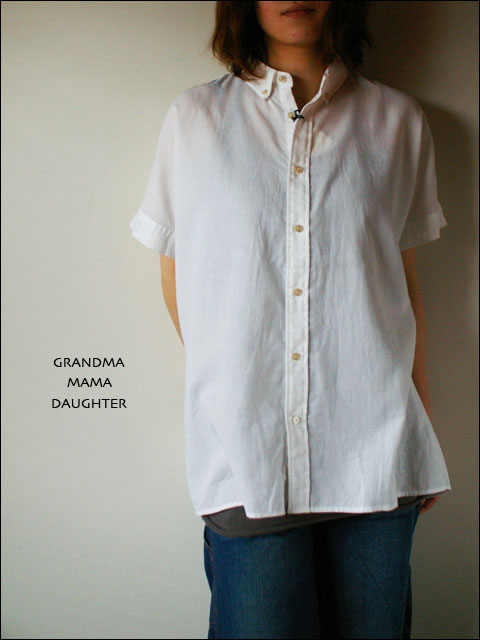 GRANDMA MAMA DAUGHTER [グランマ・ママ・ドーター] ボタンダウンシャツ [WHITE]_f0051306_10342376.jpg