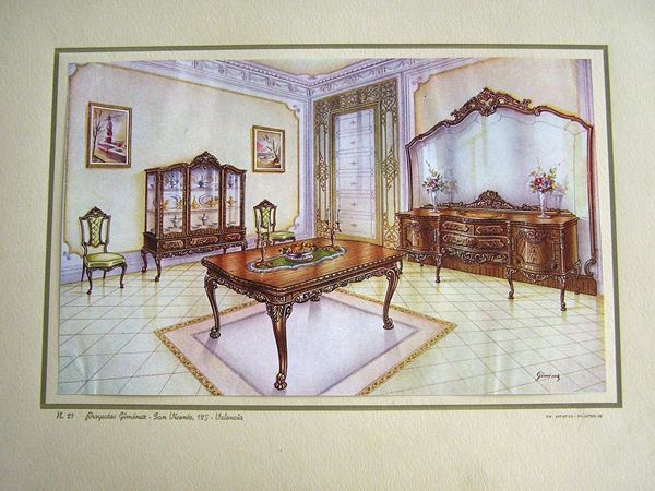 昔のインテリアの絵　　　Laminas de interiorismo antiguo_b0064411_5354872.jpg