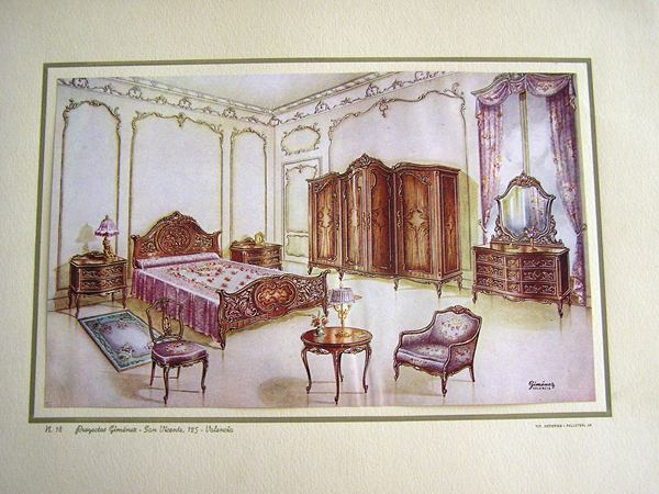 昔のインテリアの絵　　　Laminas de interiorismo antiguo_b0064411_537562.jpg