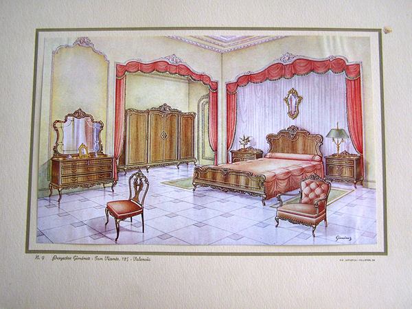 昔のインテリアの絵　　　Laminas de interiorismo antiguo_b0064411_5425590.jpg