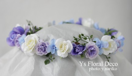 水色、薄紫、白で 花冠&ブーケ&リストレット_b0113510_15142687.jpg