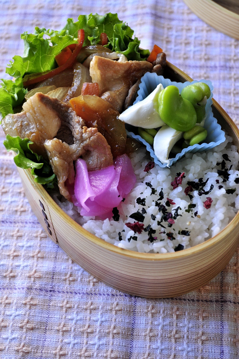 生姜焼き弁当_b0171098_7152193.jpg